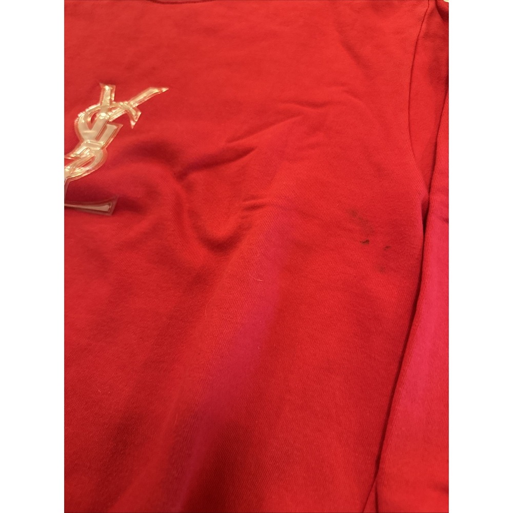 Vintage Ysl Men's Sweatshirt Red - Picture 4 of 9